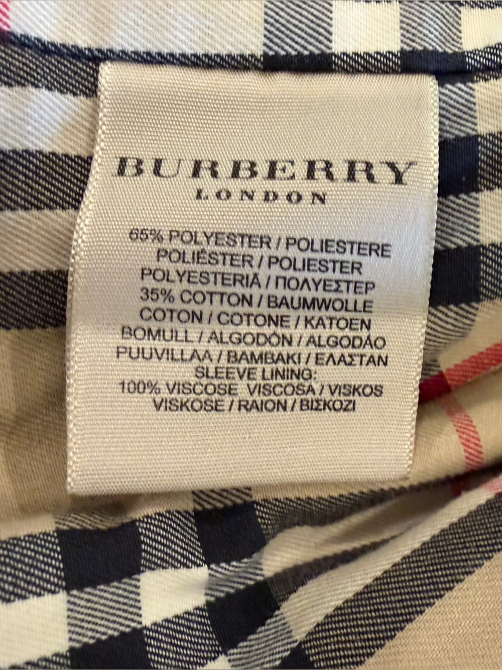 Burberry Beige Trench Coat with Signature Check Lining - Picture 11 of 11
